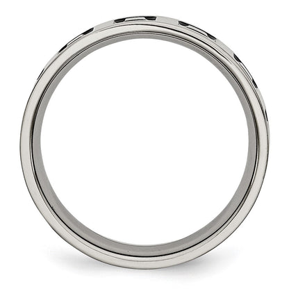 Edelstahl Emailliert Flach 6mm Poliert Ring