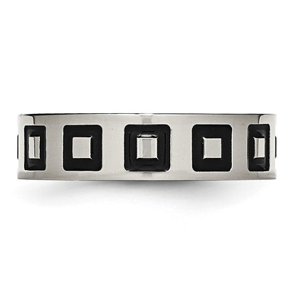 Edelstahl Emailliert Flach 6mm Poliert Ring