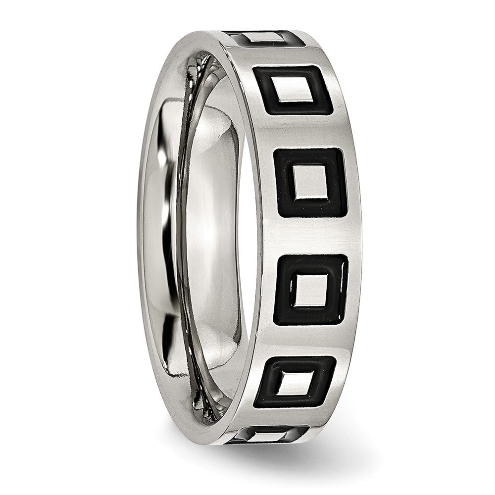 Edelstahl Emailliert Flach 6mm Poliert Ring