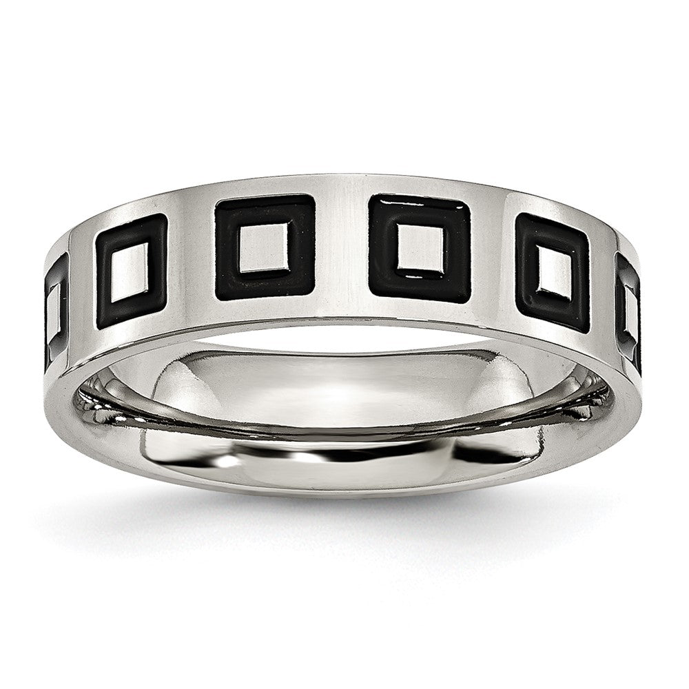 Edelstahl Emailliert Flach 6mm Poliert Ring