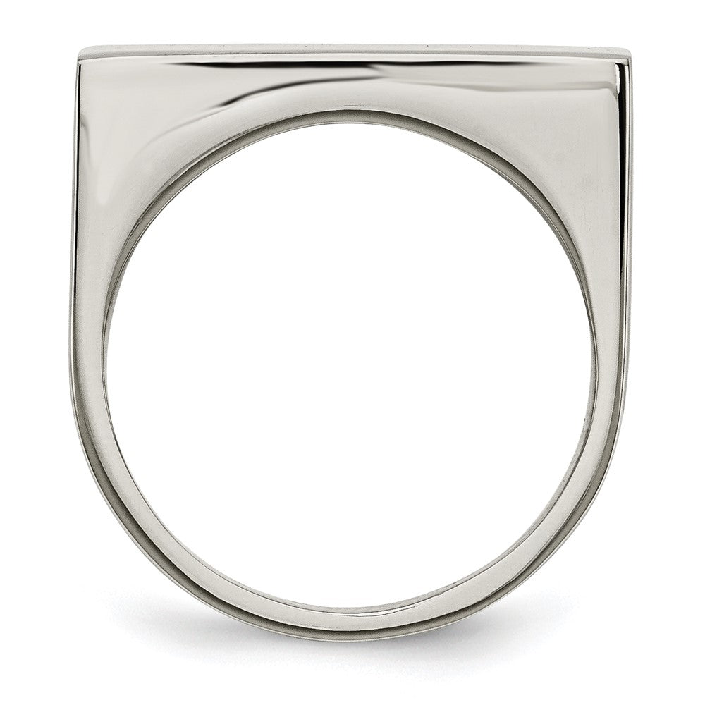 Edelstahl Poliert Siegel Ring
