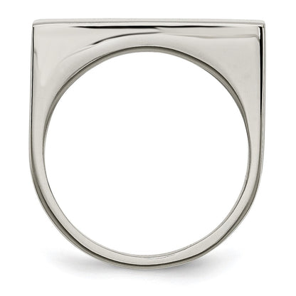 Edelstahl Poliert Siegel Ring