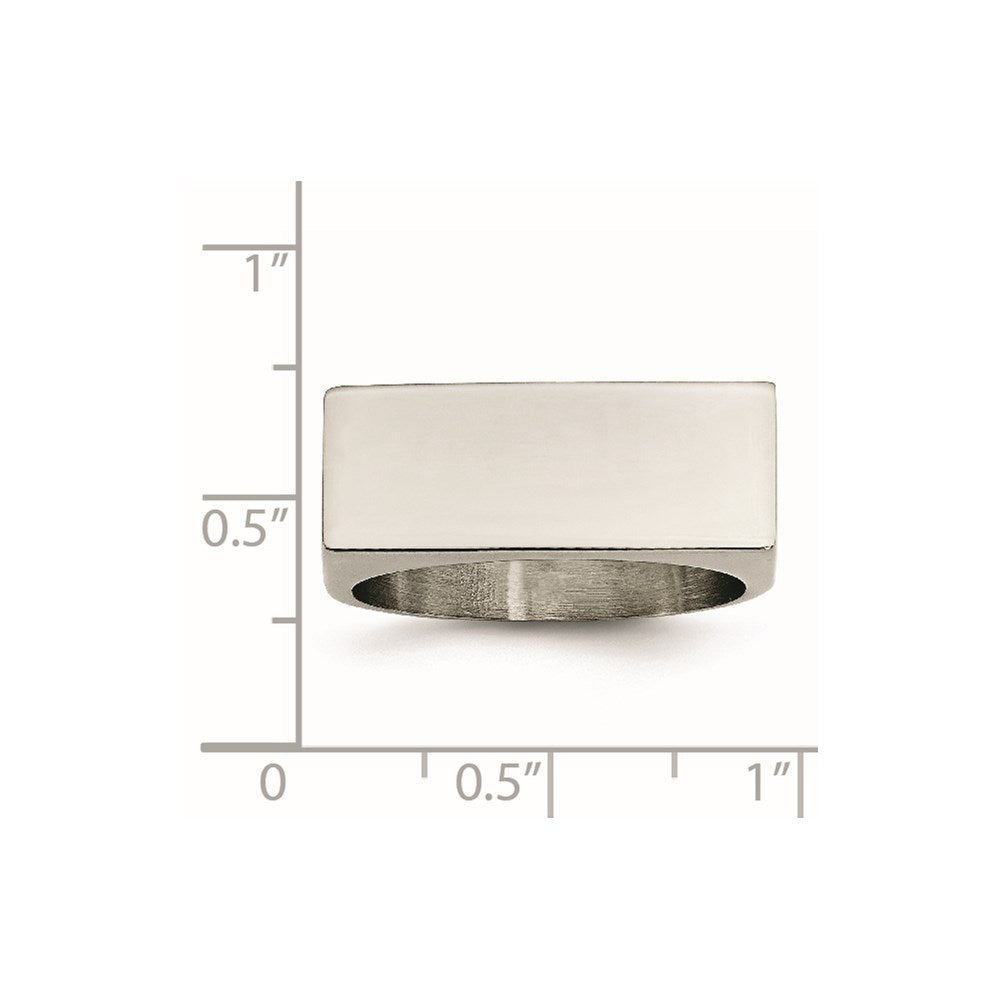 Edelstahl Poliert Siegel Ring