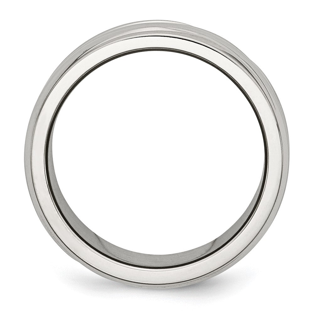 Edelstahl Poliert 10mm Gerillt Ring