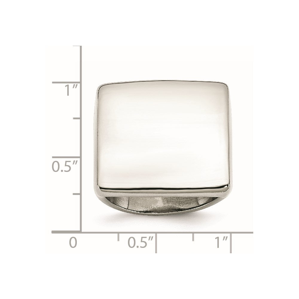 Edelstahl Poliert Quadratisch Ring