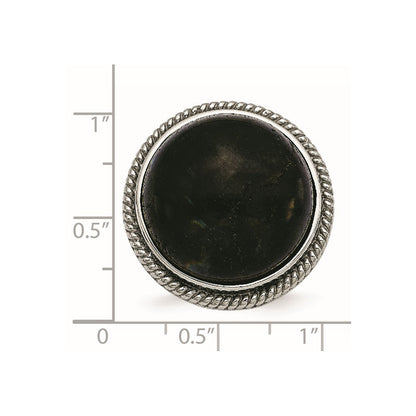 Edelstahl Poliert Labradorite Strukturiert Ring