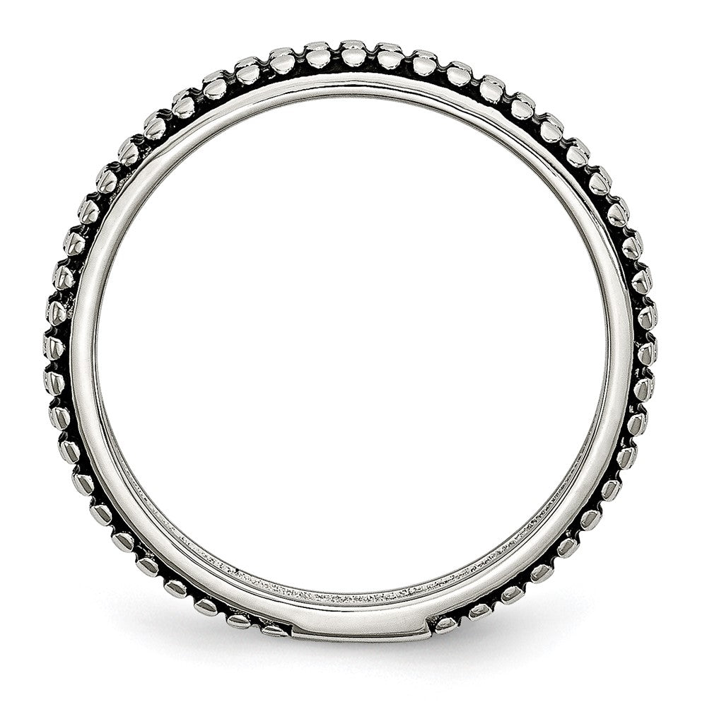 Edelstahl Poliert und Antikisiert 5mm Ring