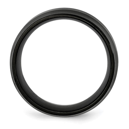 Edelstahl Poliert Schwarz Ip Beschichtet 12mm Ring