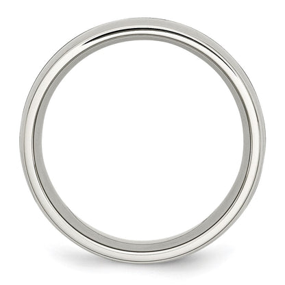 Edelstahl Poliert Schwarz Keramik Einlage 9mm Ring