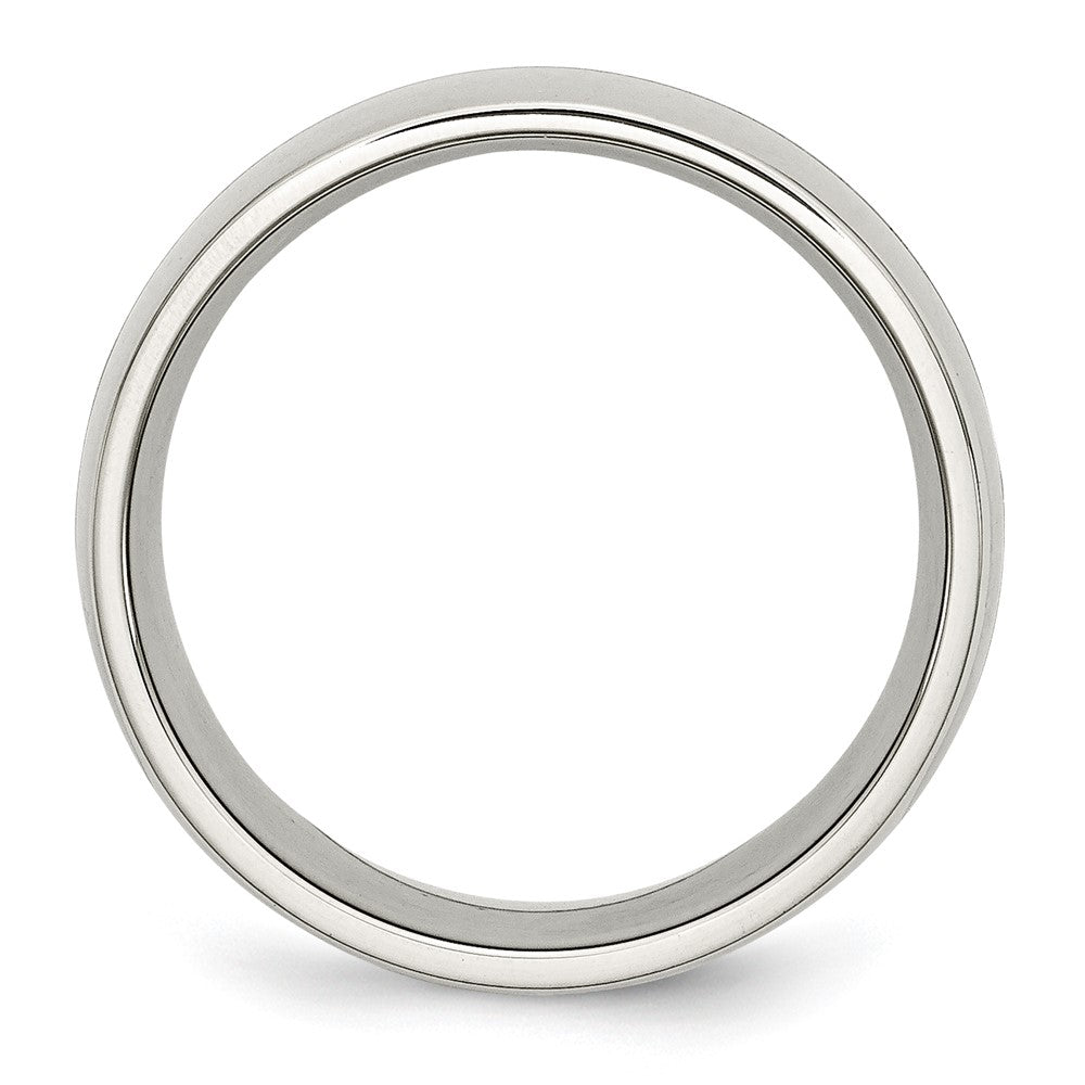 Edelstahl Poliert Weiß Keramik Einlage 9mm Ring