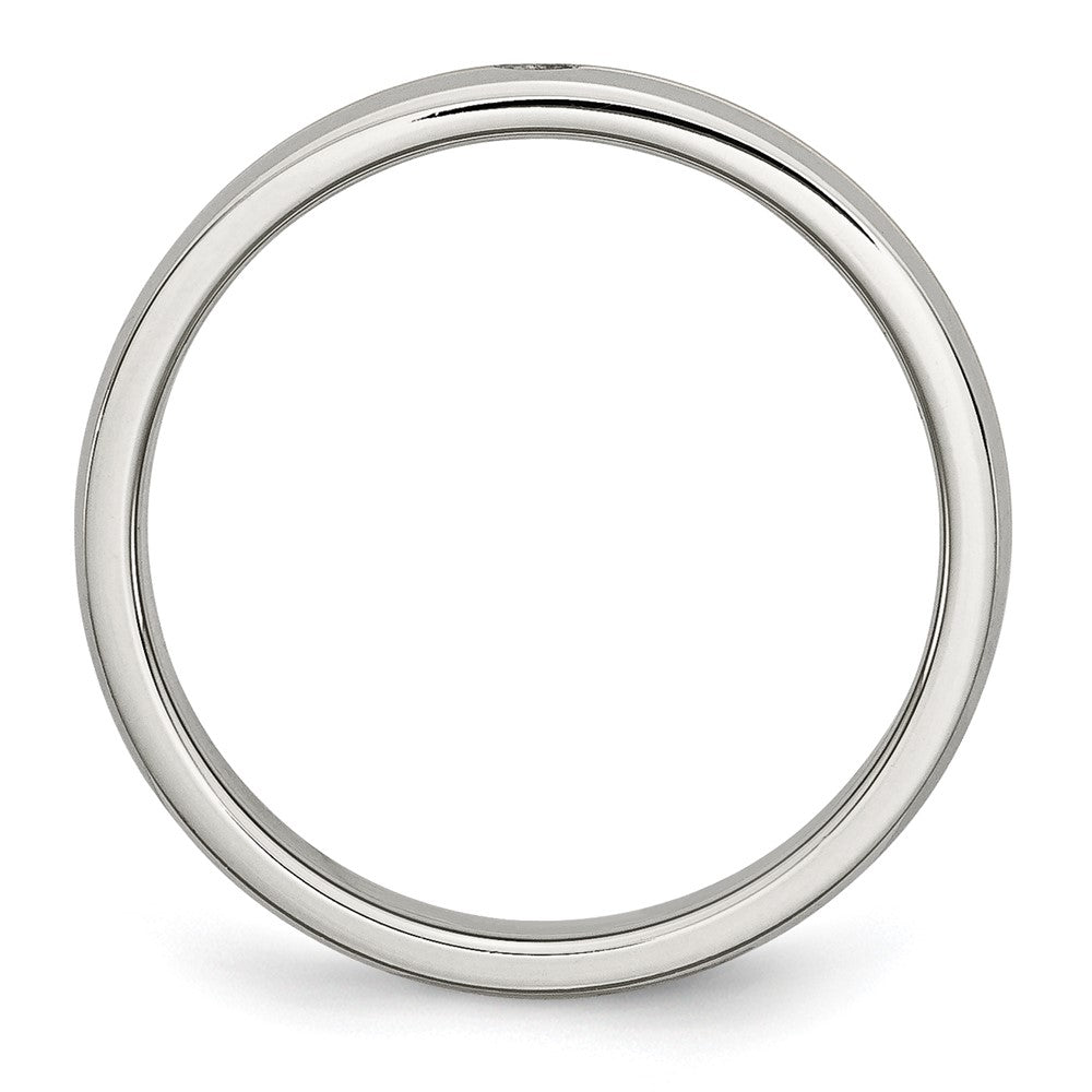 Edelstahl Poliert Gelb Ip Beschichtet.025pt. Diamant 4mm Ring