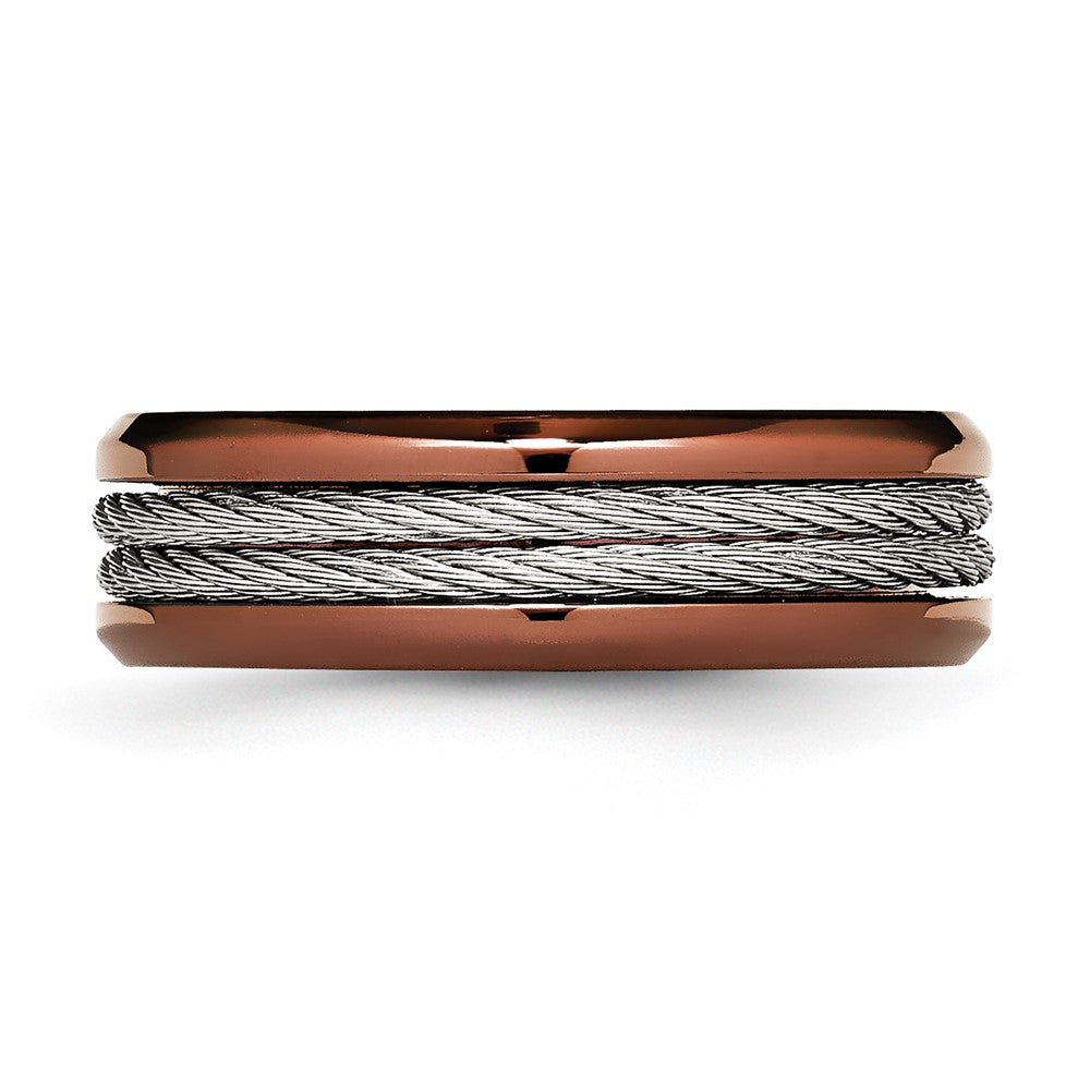 Edelstahl Ridged Kante Braun Ip Beschichtet Ankerkette 7mm Ring