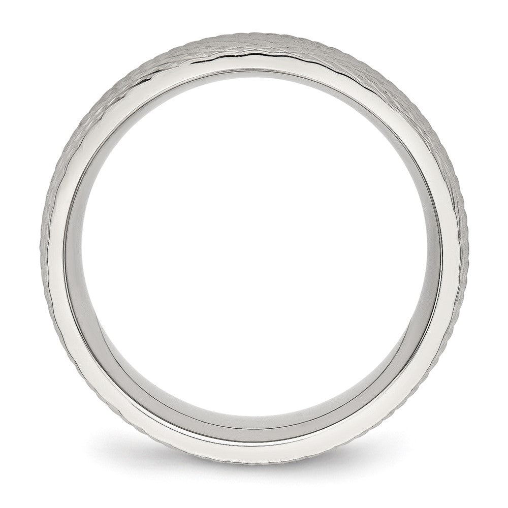 Edelstahl Poliert und Strukturiert 8mm Ring