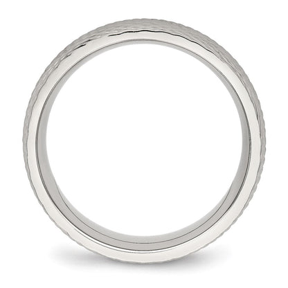 Edelstahl Poliert und Strukturiert 8mm Ring