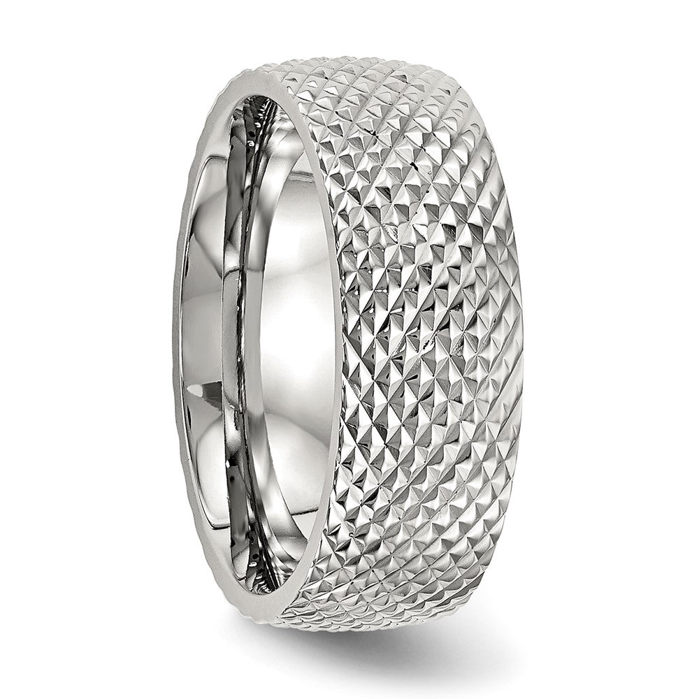 Edelstahl Poliert und Strukturiert 8mm Ring