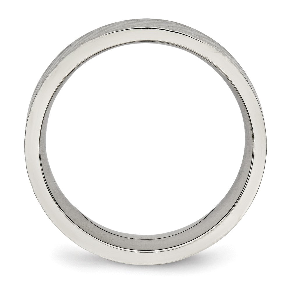 Edelstahl Poliert und Strukturiert Kreuz Design 6mm Ring