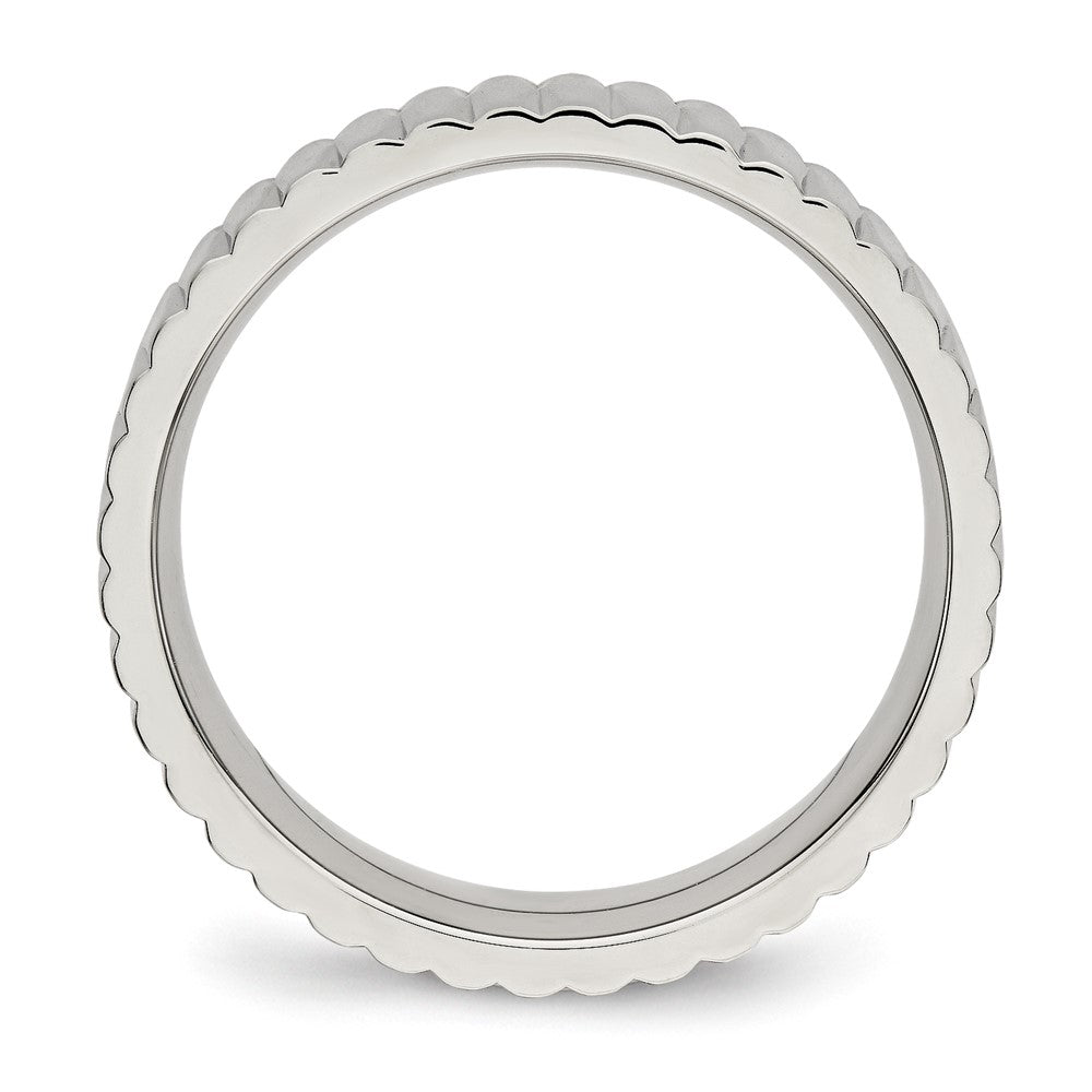 Edelstahl Poliert und Strukturiert 6mm Ring