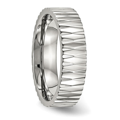 Edelstahl Poliert und Strukturiert 6mm Ring