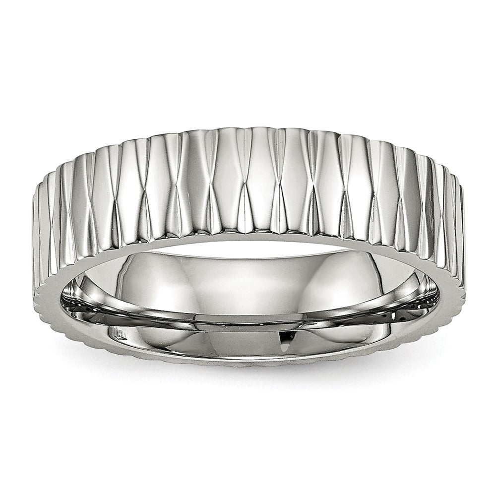 Edelstahl Poliert und Strukturiert 6mm Ring