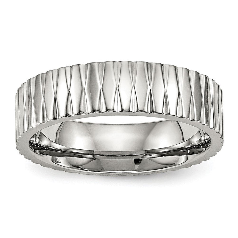 Edelstahl Poliert und Strukturiert 6mm Ring