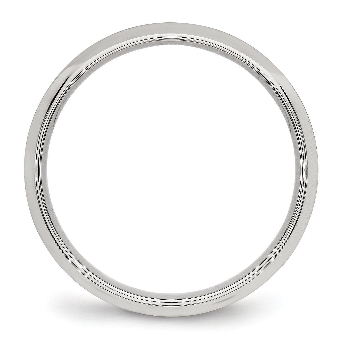 Edelstahl Poliert Gebürstet Mittig Ridged 5mm Ring