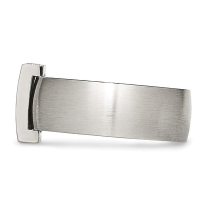 Edelstahl Gebürstet Zirkonia 8mm Ring