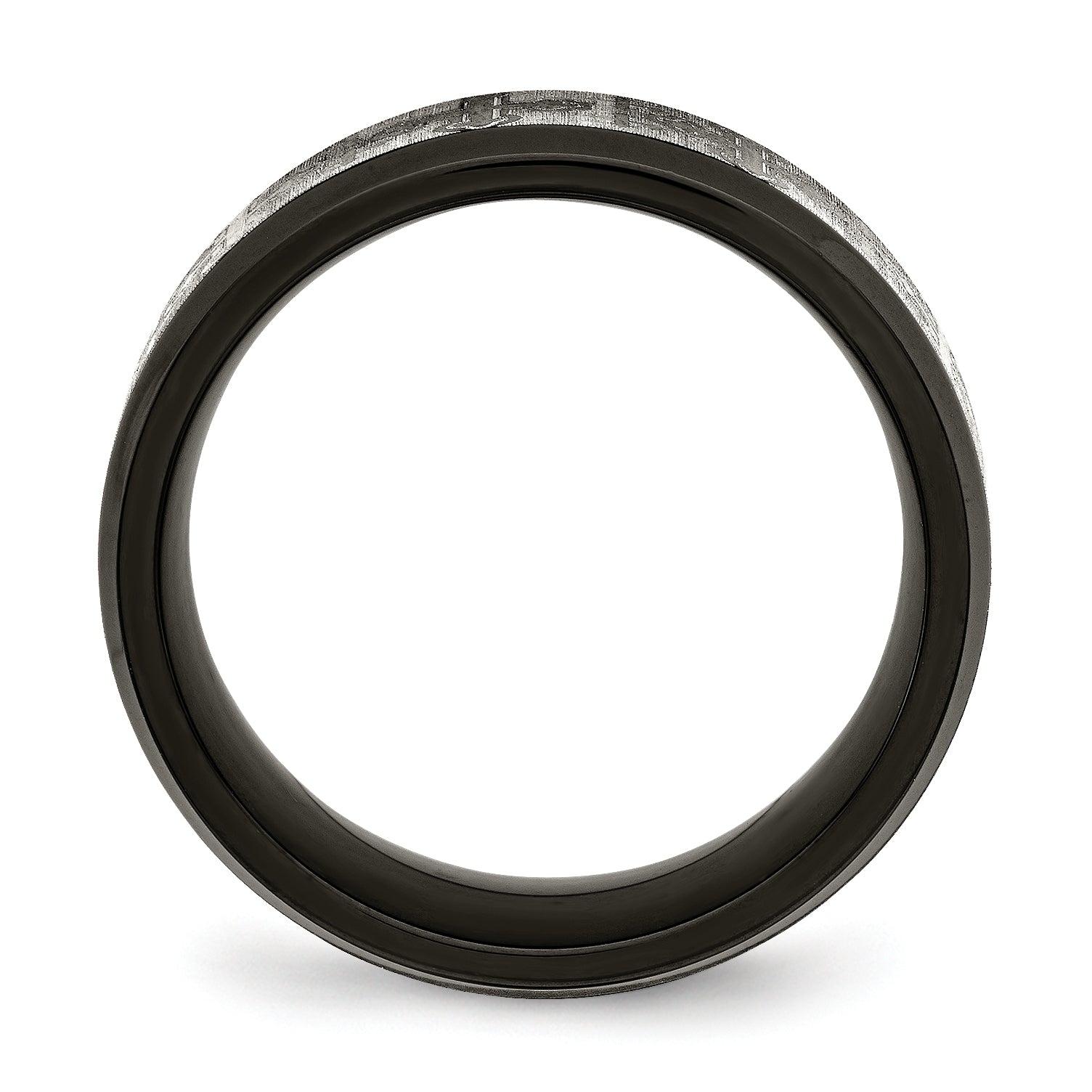 Edelstahl Gebürstet/polished Schwarz Ip Lasergraviert Geätzt Crosses 8mm Ring