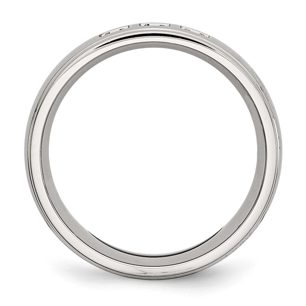 Edelstahl Poliert mit Zirkonia Ring