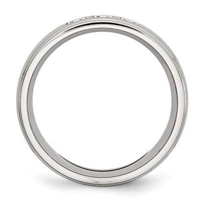 Edelstahl Poliert mit Zirkonia Ring