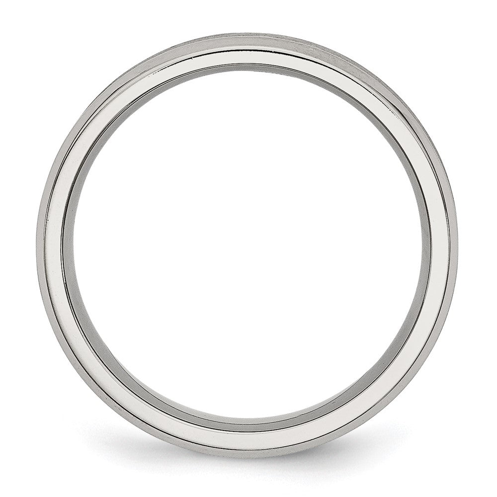 Edelstahl Konkav Abgeschrägt Kante 6mm Gebürstet/polished Ring