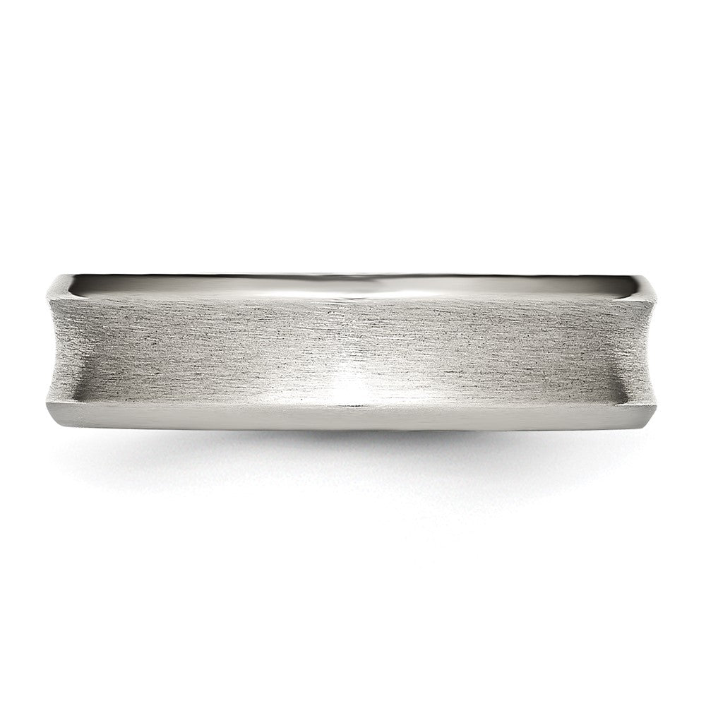 Edelstahl Konkav Abgeschrägt Kante 6mm Gebürstet/polished Ring