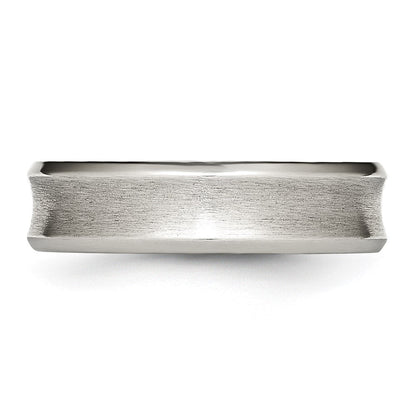 Edelstahl Konkav Abgeschrägt Kante 6mm Gebürstet/polished Ring