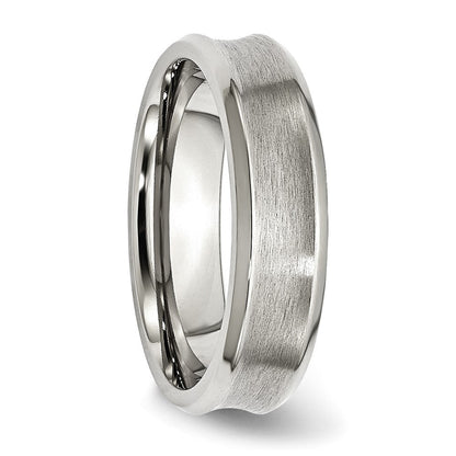 Edelstahl Konkav Abgeschrägt Kante 6mm Gebürstet/polished Ring