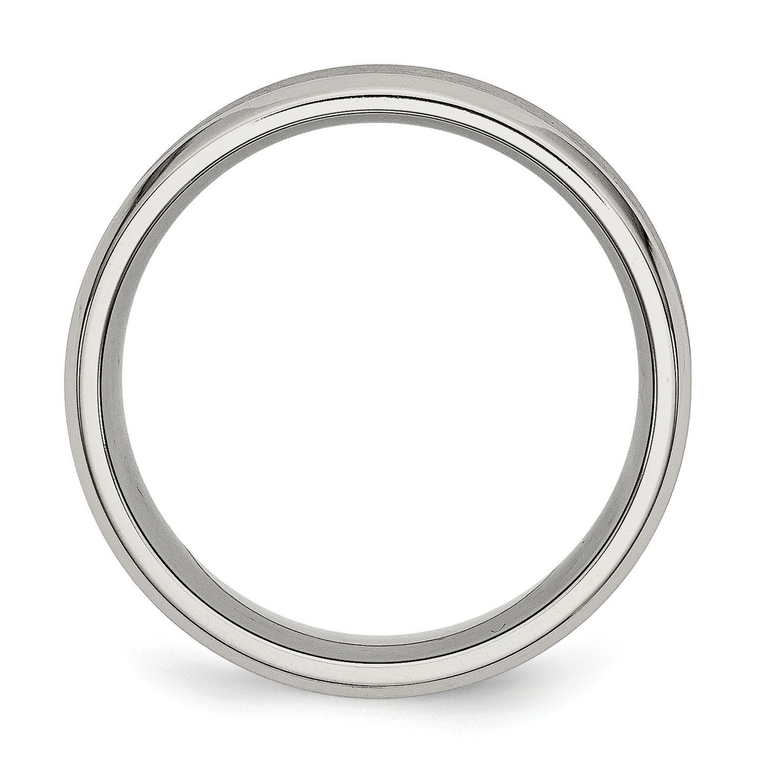 Edelstahl Gebürstet Konkav 8mm Abgeschrägt Kante Ring