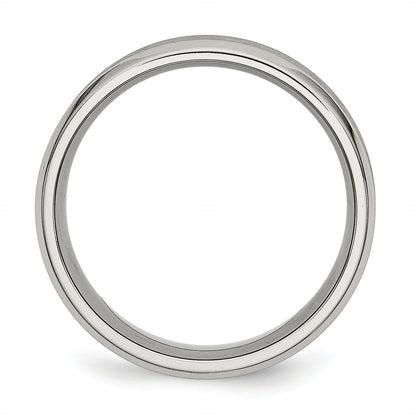 Edelstahl Gebürstet Konkav 8mm Abgeschrägt Kante Ring