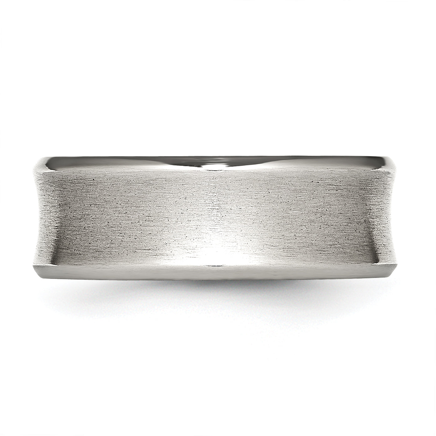 Edelstahl Gebürstet Konkav 8mm Abgeschrägt Kante Ring