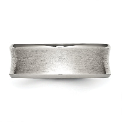 Edelstahl Gebürstet Konkav 8mm Abgeschrägt Kante Ring
