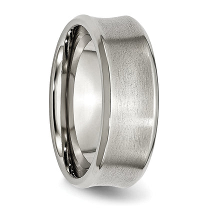 Edelstahl Gebürstet Konkav 8mm Abgeschrägt Kante Ring