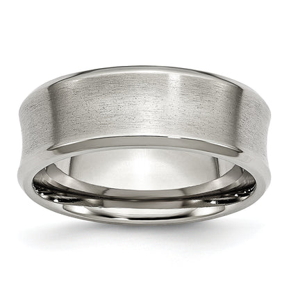 Edelstahl Gebürstet Konkav 8mm Abgeschrägt Kante Ring