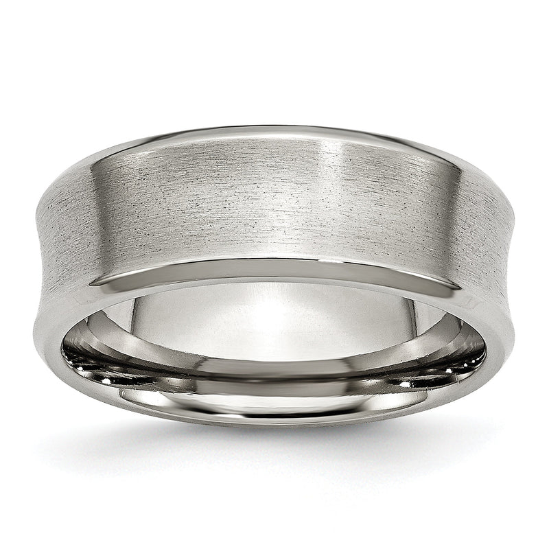 Edelstahl Gebürstet Konkav 8mm Abgeschrägt Kante Ring