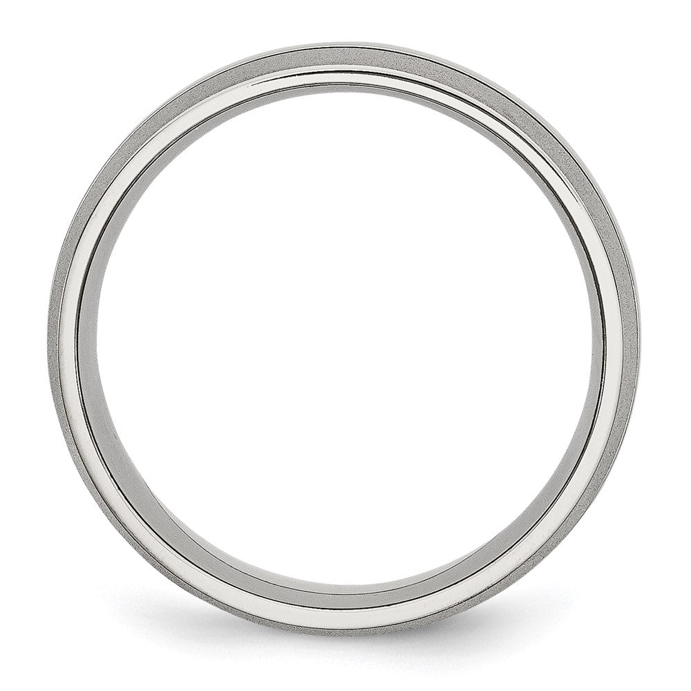 Edelstahl Gerillt 8mm Gebürstet und Poliert Ring