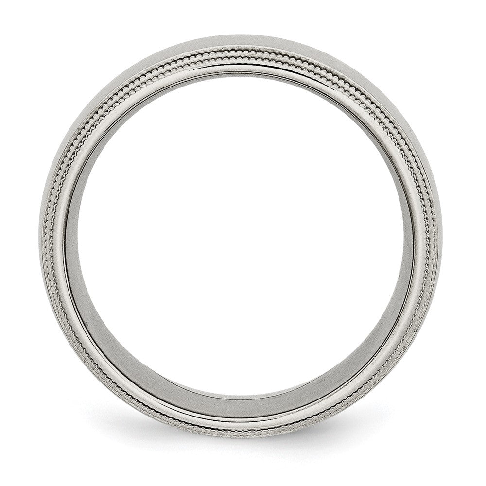 Edelstahl Gerillt und Gekugelt 8mm Poliert Ring