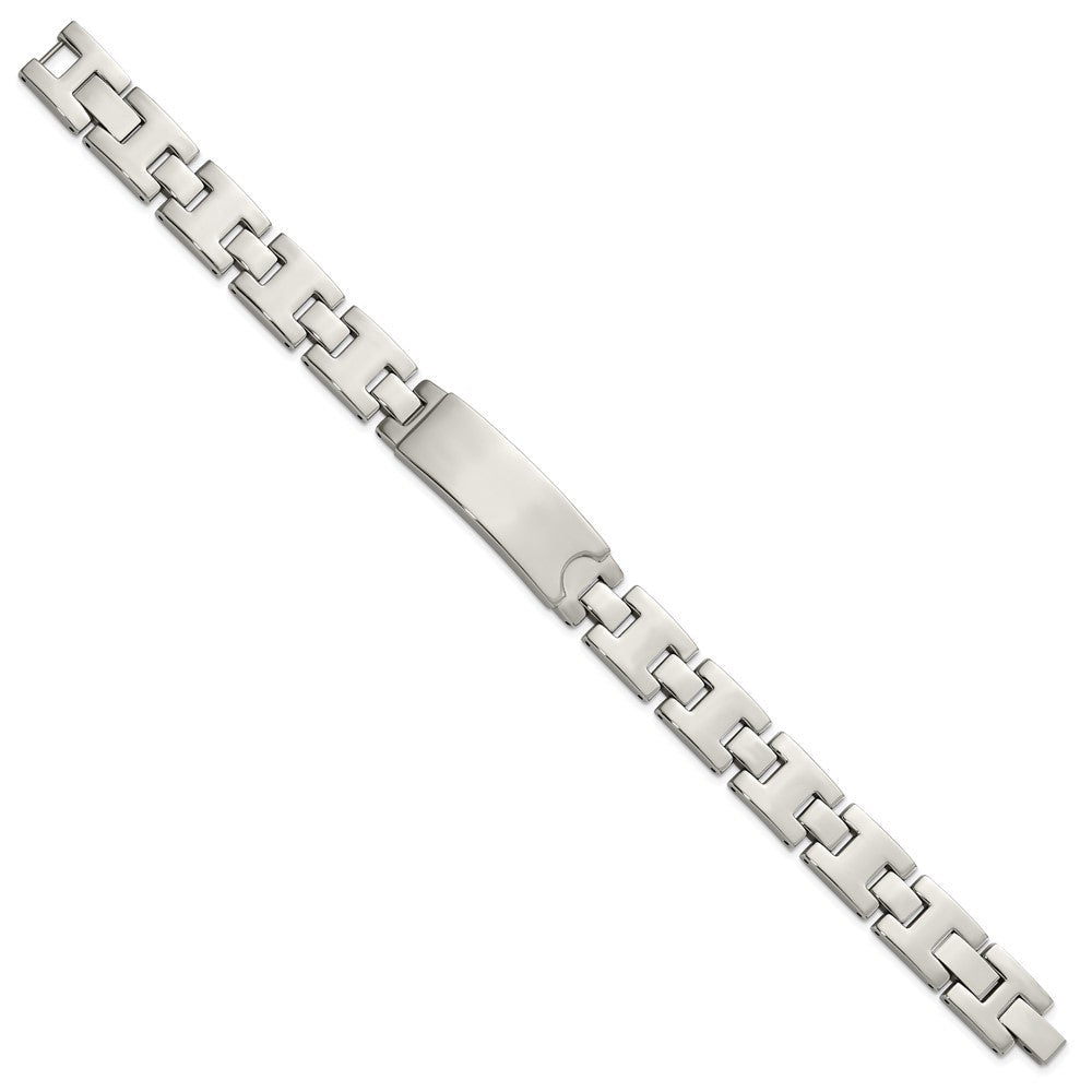 9 Zoll Edelstahl Poliert Id Platte Armband