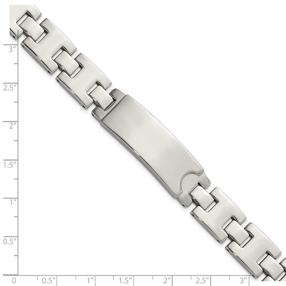 9 Zoll Edelstahl Poliert Id Platte Armband