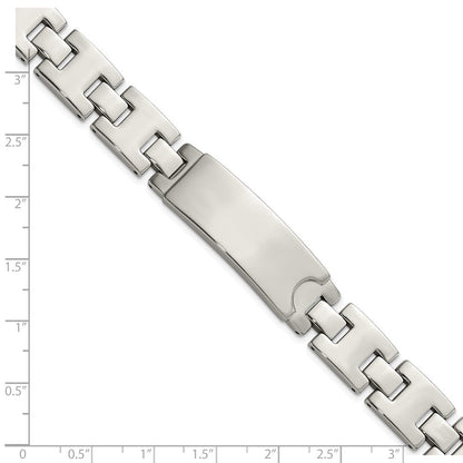 9 Zoll Edelstahl Poliert Id Platte Armband