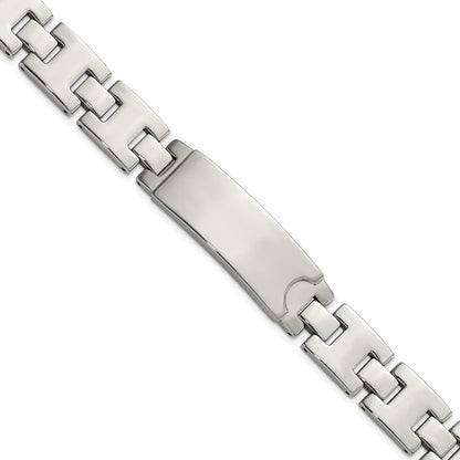 9 Zoll Edelstahl Poliert Id Platte Armband