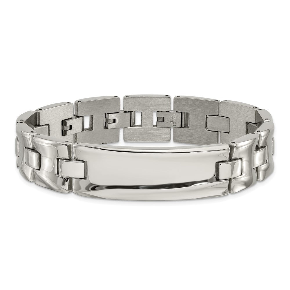 8.75 Zoll Edelstahl Poliert Glieder Id Armband