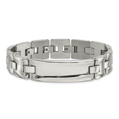 8.75 Zoll Edelstahl Poliert Glieder Id Armband