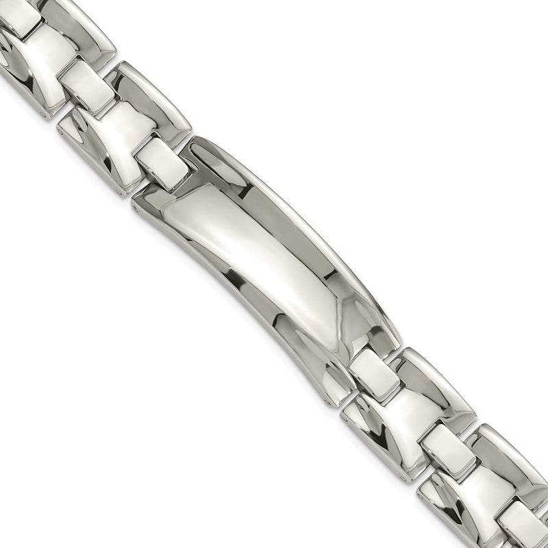 8.75 Zoll Edelstahl Poliert Glieder Id Armband