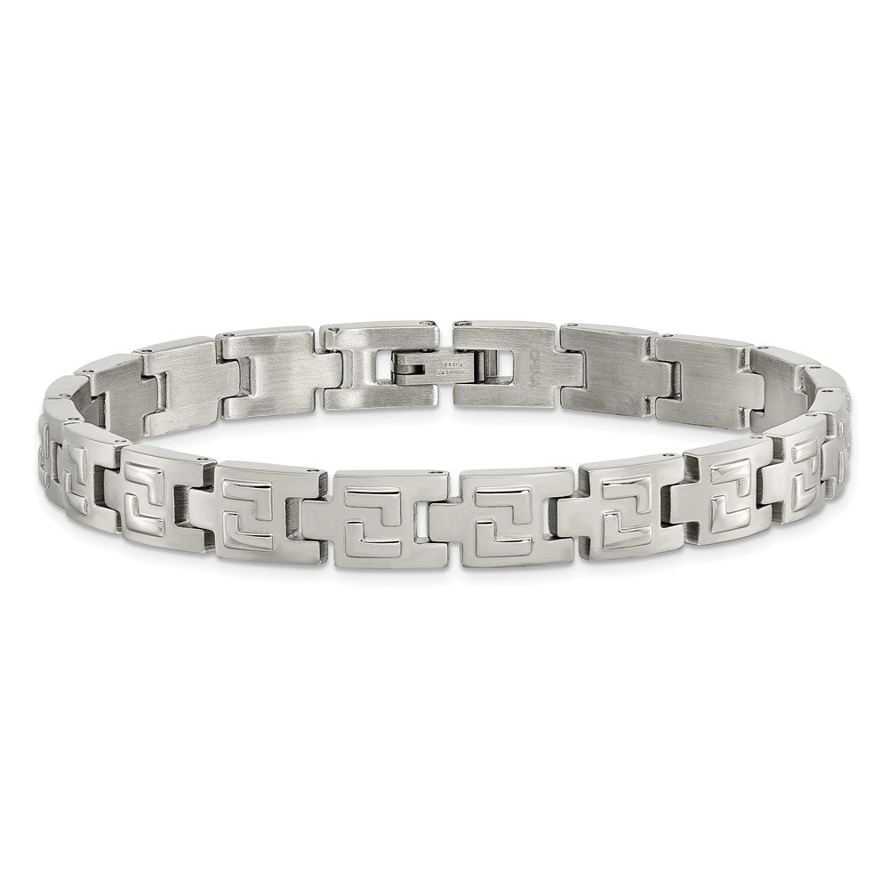 Edelstahl Chisel Gebürstet und Poliert 8.5 Zoll Glieder Armband